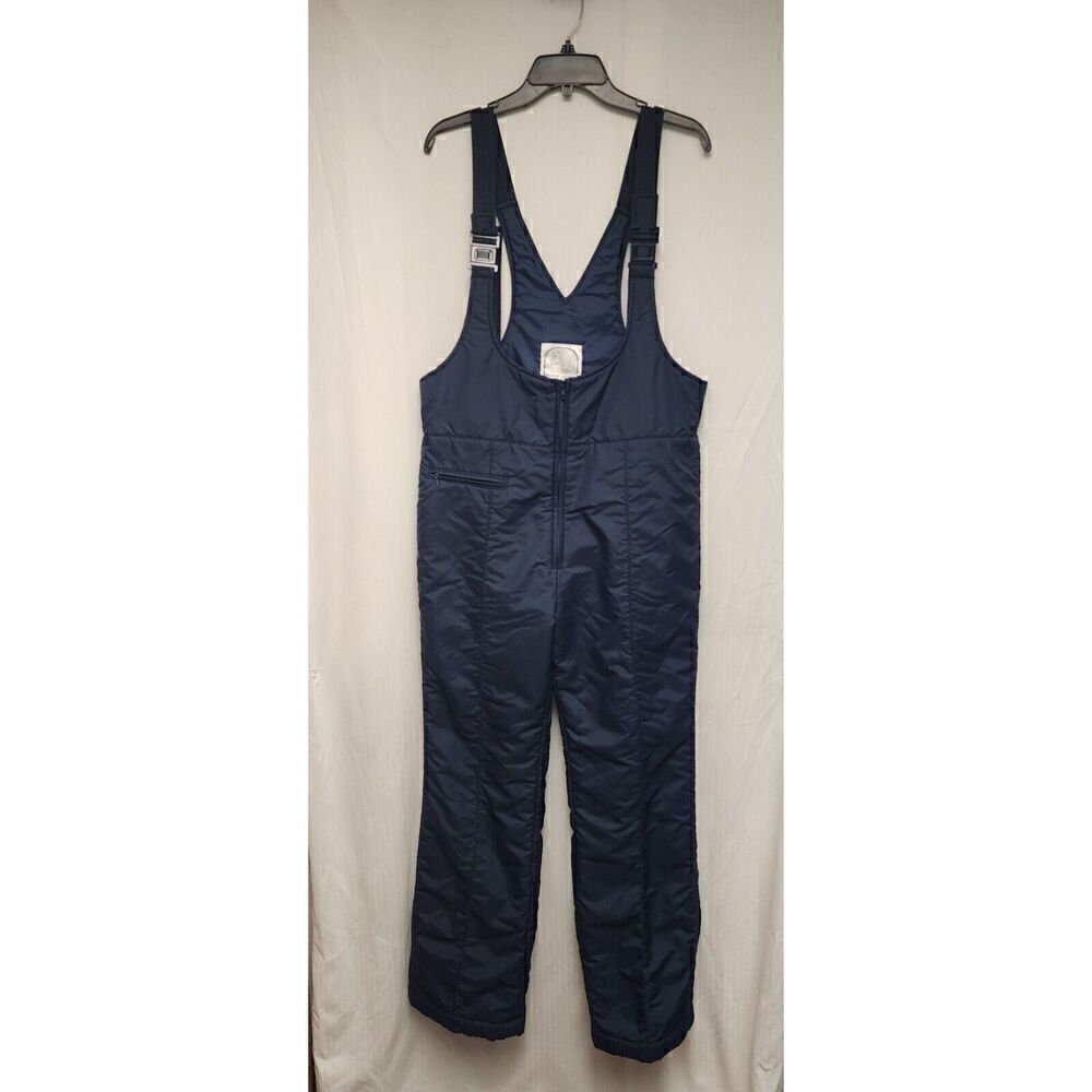 Beaver Creek Bib Overall Pants Mens Medium Navy Blue Nylon Snow Ski Coveralls - Picture 5 of 5